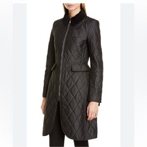 Burberry black quilted Ongar TB coat